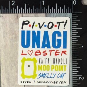 🌀10/$10🌀 Friends Reusable Waterproof Vinyl Sticker Decal